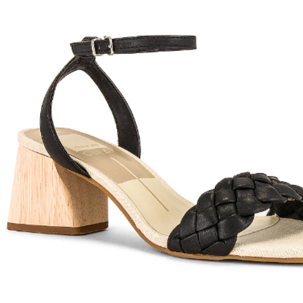 Maren Sandal Dolce Vita from REVOLVE. Black Strappy Block-Heel Sandal. Size: 7